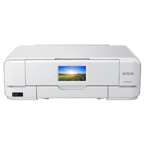 EPSON A3カラーインクジェット複合機/Colorio/多機能/6色/有線・無線LAN/Wi-Fi Direct/両面/4.3型タッチパネル EP-982A3