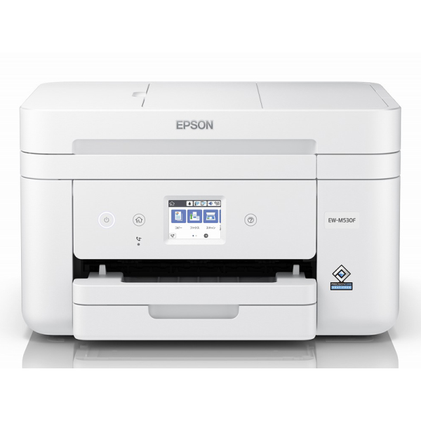 EPSON A4カラーインクジェット複合機/Colorio/4色/有線・無線LAN/Wi-Fi Direct/両面/2.4型タッチパネル EW-M530F