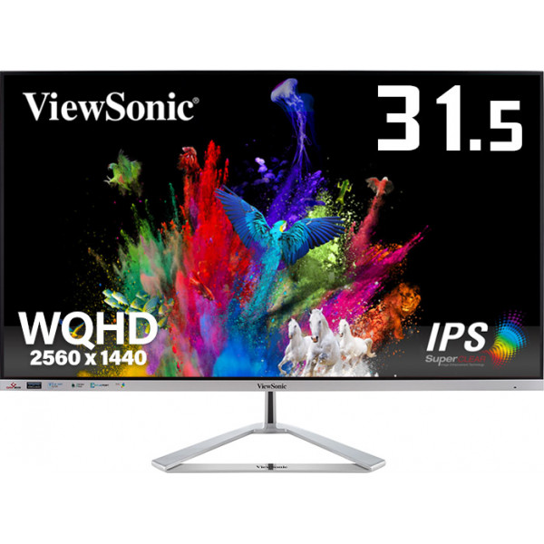 ビューソニック 31.5型ワイドモニター WQHD IPSパネル スリムベゼル HDR対応 VX3276-2K-MHD-72
