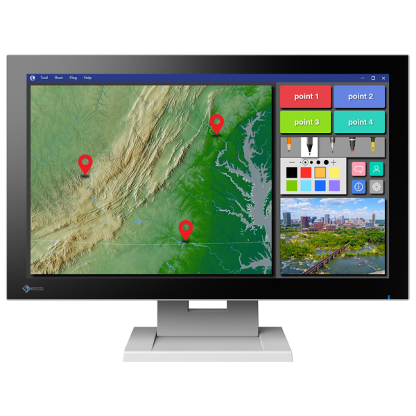 EIZO 54.7cm（21.5）型タッチパネル装着カラー液晶モニター DuraVision FDF2182WT-T セレーングレイ FDF2182WT-TGY