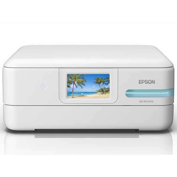 EPSON A4カラーインクジェット複合機/エコタンク搭載モデル/5色/Wi-Fi/4.3型ワイドタッチパネル/ホワイト EW-M754TW