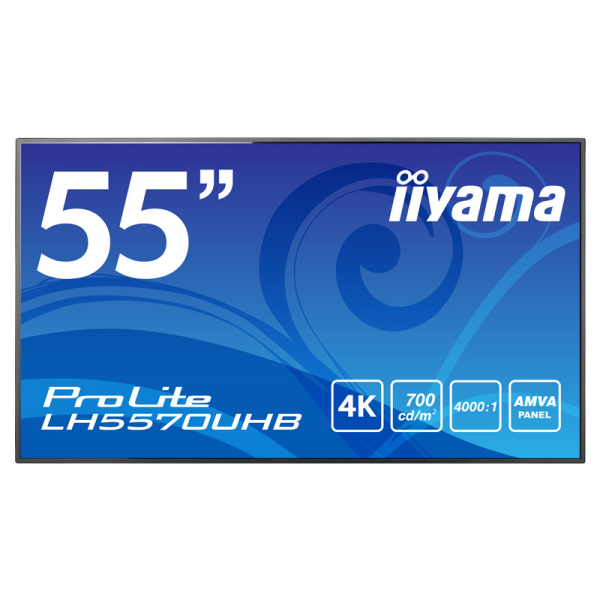【別途送料有り】 iiyama 【法人限定】サイネージディスプレイ55型/3840×2160/HDMIx2/ブラック/メディアプレイヤー機能/24時間連続 LH5570UHB-B1