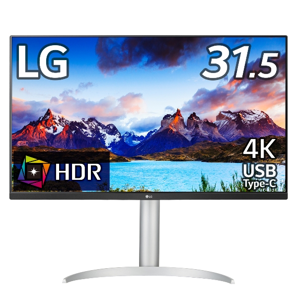 LG Electronics Japan 液晶ディスプレイ 31.5型/3840×2160/HDMI、DisplayPort、USB Type-C/スピーカー：あり/VAパネル 32UP550N-W
