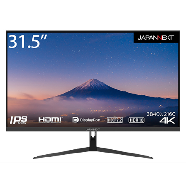 JAPANNEXT 液晶ディスプレイ 31.5型/3840×2160/HDMI×3、DP×1/ブラック/スピーカー JN-IPS315UHDR