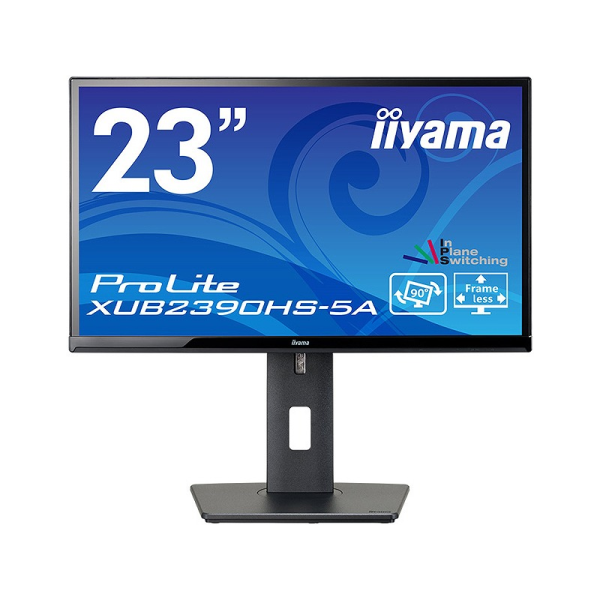 iiyama 液晶ディスプレイ 23型/1920×1080/D-SUB、DVI、HDMI/ブラック/スピーカー：あり/IPSパネル/昇降/回転 XUB2390HS-B5A