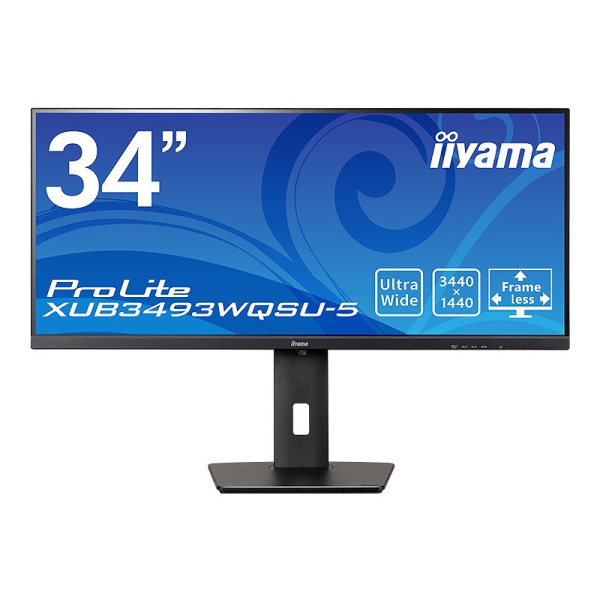 iiyama 液晶ディスプレイ 34型/3440×1440/HDMI、DisplayPort/ブラック/スピーカー：あり/IPS方式/昇降 XUB3493WQSU-B5