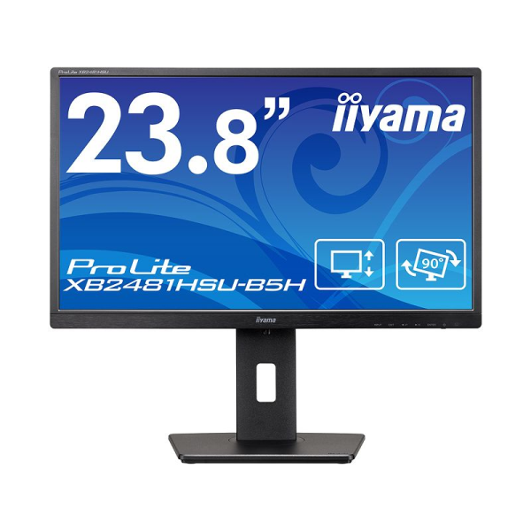 iiyama 液晶ディスプレイ 23.8型/1920×1080/HDMI,DisplayPort/BK/スピーカー有/VAパネル/昇降/回転 XB2481HSU-B5H