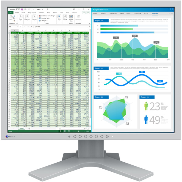 EIZO 液晶ディスプレイ 21.3型/1600×1200/DVI、D-Sub、DisplayPort/セレーングレイ/スピーカー無 S2134-HGY