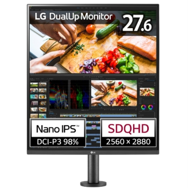 LG Electronics Japan 液晶ディスプレイ 27.6型/2560×2880/HDMI、DP、USB Type-C(PD 90W)/BK/スピーカー/3年保証 28MQ780-B