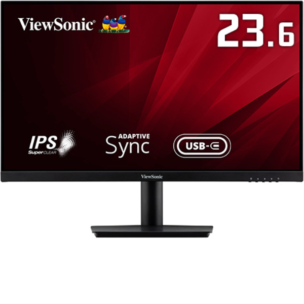 ビューソニックJP 23.6型ワイド液晶ディスプレイ/1920×1080/HDMI、USB Type-C、D-sub/BK/スピーカー/FHD、IPSパネル、チルト VA2409-MHU-7