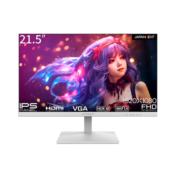 JAPANNEXT 液晶ディスプレイ/21.5型/1920×1080/HDMI×1、VGA×1/白/スピーカー/1年保証 JN-IPS215FHDR-W