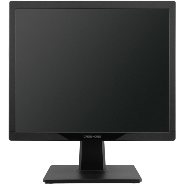 グリーンハウス 17型スクエア液晶ディスプレイ/1280×1024/HDMI、mini D-Sub15/黒/スピーカー/5年保証/TNパネル GH-LCS17D-BK
