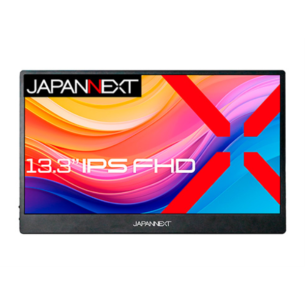 JAPANNEXT タッチパネル対応液晶ディスプレイ 13.3型/1920×1080/HDMI×1、USB-C×2/ブラック/スピーカー有/1年保証 JN-MD-IPS133FHDR-T