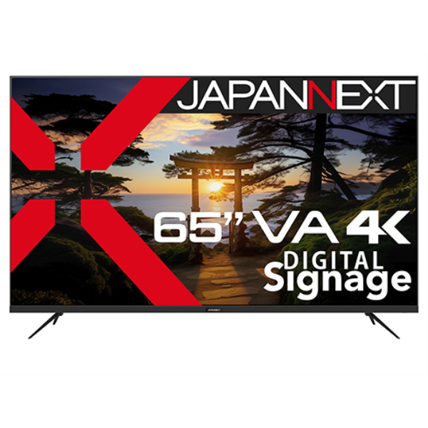 【別途送料有り】 JAPANNEXT 【法人限定】液晶ディスプレイ 65型/3840×2160/HDMI×3、USB×1/ブラック/スピーカー有/1年保証 JN-V65UHD-U