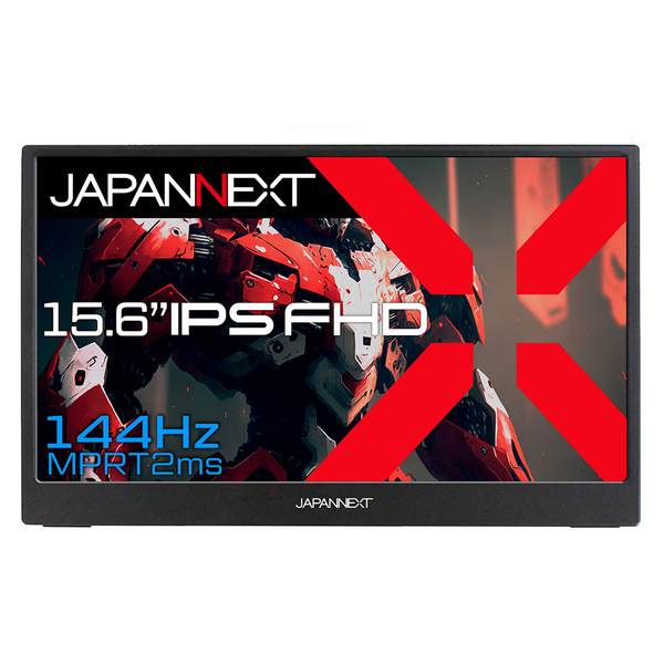 JAPANNEXT ゲーミング液晶ディスプレイ 15.6型/1920×1080/USB Type-C×2、miniHDMI×1/BK/スピーカー/1年保証 JN-MD-156i144FHDR