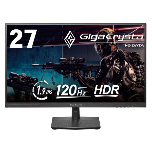 I-O DATA ゲーミング液晶ディスプレイ 27型/1920×1080/HDMI、DP/黒/120Hz対応/5年保証、無輝点保証 LCD-GD271SH