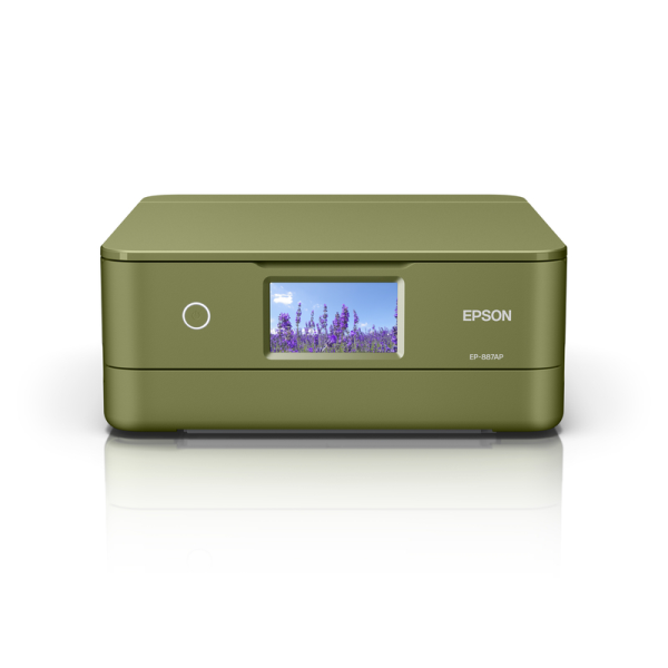 EPSON A4カラーインクジェット複合機/Colorio/6色/無線LAN・Wi-Fi/4.3型ワイドタッチパネル/ピスタチオグリーン EP-887AP