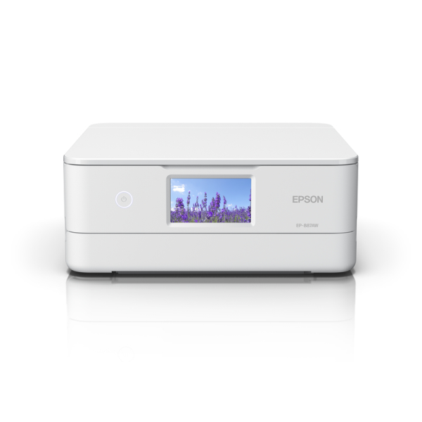 EPSON A4カラーインクジェット複合機/Colorio/6色/無線LAN・Wi-Fi/4.3型ワイドタッチパネル/ホワイト EP-887AW