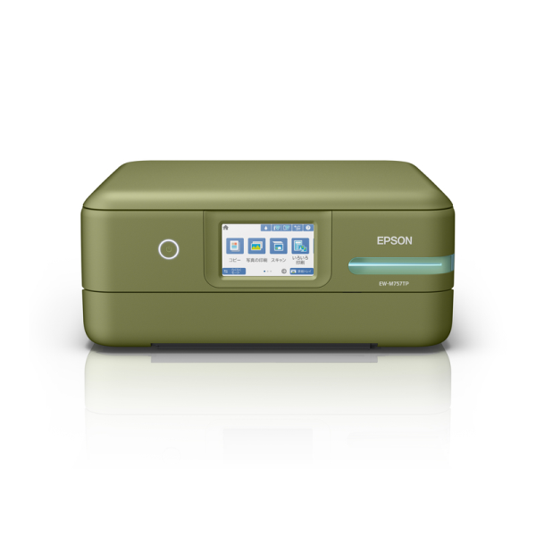 EPSON A4カラーインクジェット複合機/エコタンク/5色/無線LAN・Wi-Fi/4.3型タッチパネル/ピスタチオグリーン EW-M757TP
