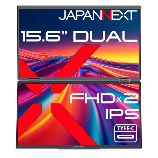 JAPANNEXT 液晶ディスプレイ 15.6型/1920×1080/HDMI×1、USB-C×1/ブラック/スピーカー有/2年保証 JN-DMD-i156F