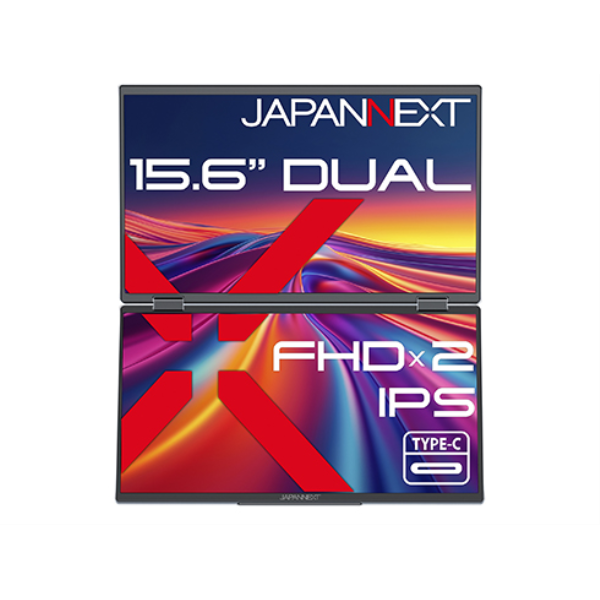 JAPANNEXT 液晶ディスプレイ 15.6型/1920×1080/HDMI×1、USB-C×1/ブラック/スピーカー有/2年保証 JN-DMD-IPS156F
