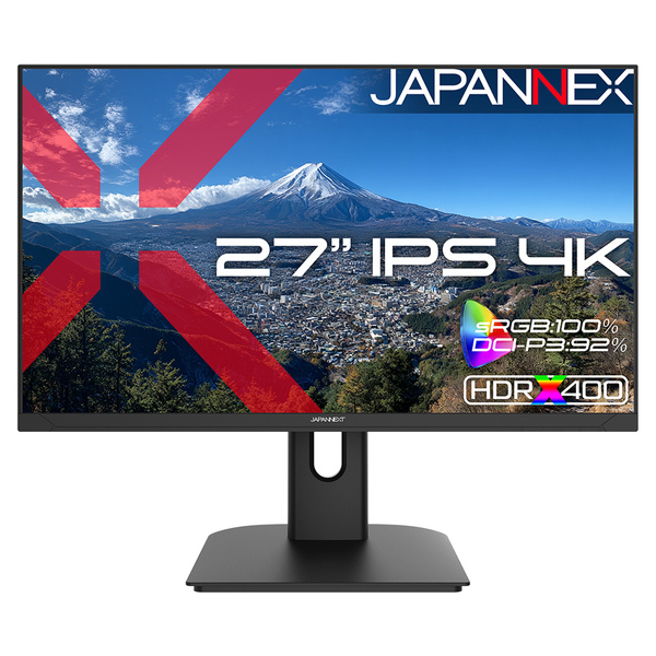 JAPANNEXT 液晶ディスプレイ 27型/3840×2160/HDMI×2、DP×2/ブラック/スピーカー有/2年保証 JN-i27U2