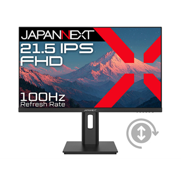JAPANNEXT 液晶ディスプレイ 21.5型/1920×1080/HDMI×1、VGA×1/ブラック/スピーカー有/2年保証 JN-IPS215F2-HSP