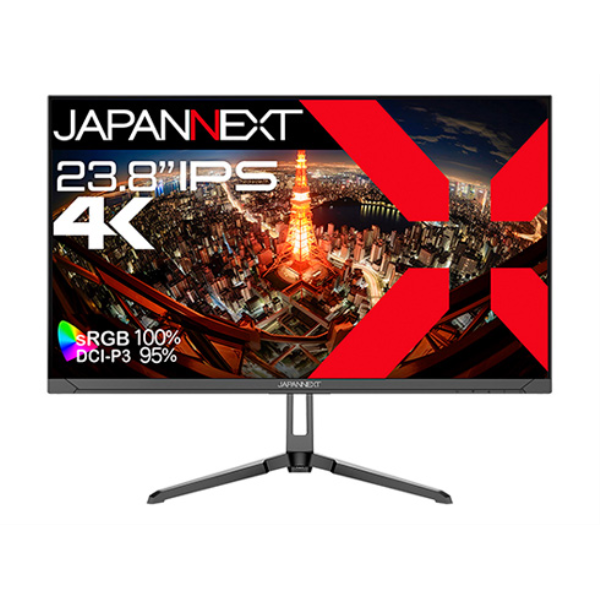 JAPANNEXT 液晶ディスプレイ 23.8型/3840×2160/HDMI×2、DP×2/ブラック/スピーカー有/2年保証 JN-IPS2380UHDR