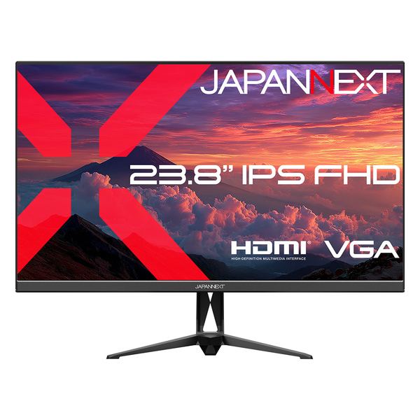 JAPANNEXT 液晶ディスプレイ 23.8型/1920×1080/HDMI×1、VGA×1/ブラック/スピーカー有/2年保証 JN-IPS238F3