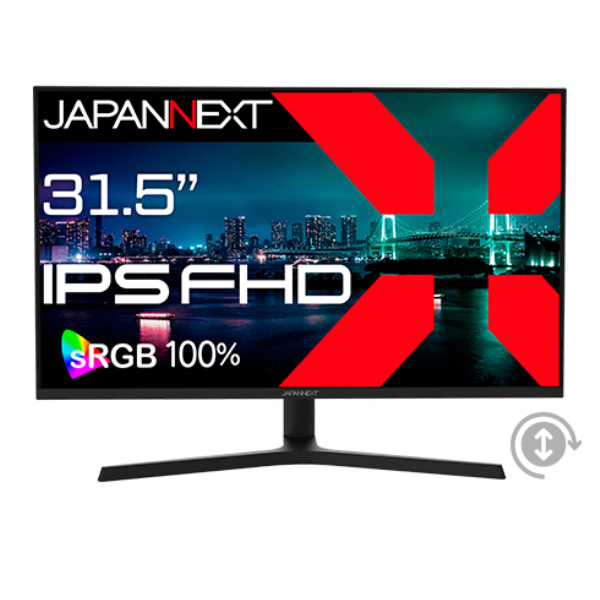 JAPANNEXT 液晶ディスプレイ 31.5型/1920×1080/HDMI×1、VGA×1/ブラック/スピーカー有/2年保証 JN-IPS315F-HSP