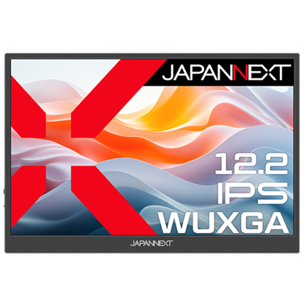 JAPANNEXT 液晶ディスプレイ 12.2型/1920×1200/miniHDMI×1、USB-C×1/ブラック/スピーカー有/2年保証 JN-MD-IPS122WX