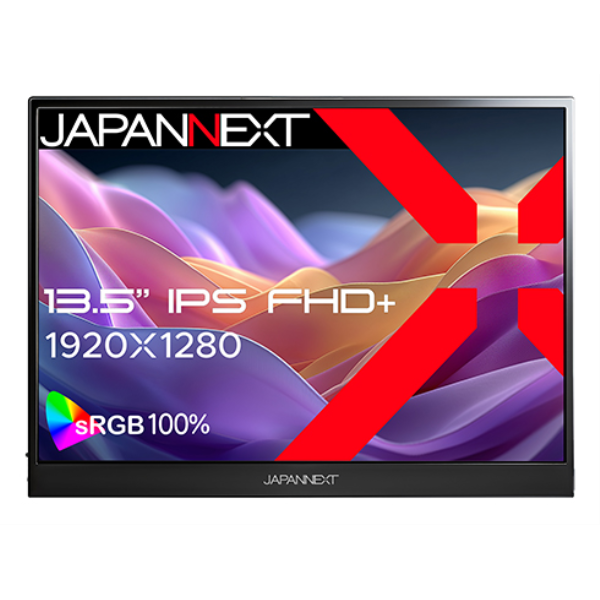 JAPANNEXT 液晶ディスプレイ 13.5型/1920×1280/HDMI、USB Type-C/ブラック/スピーカー有/2年保証 JN-MD-IPS135FP