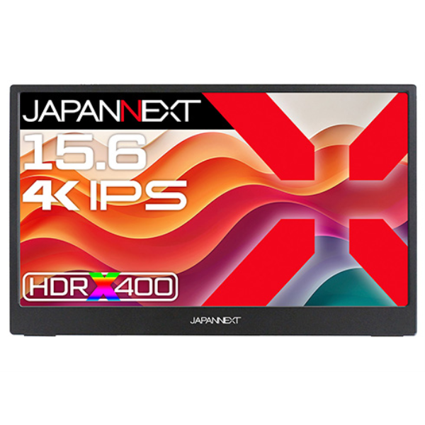 JAPANNEXT 液晶ディスプレイ 15.6型/3840×2160/miniHDMI×1、USB-C×2/ブラック/スピーカー有/2年保証 JN-MD-IPS156U