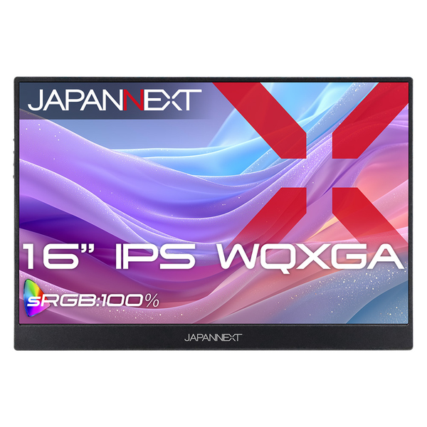 JAPANNEXT 液晶ディスプレイ 16型/2560×1600/miniHDMI×1、USB-C×2/ブラック/スピーカー有/2年保証 JN-MD-IPS16WX