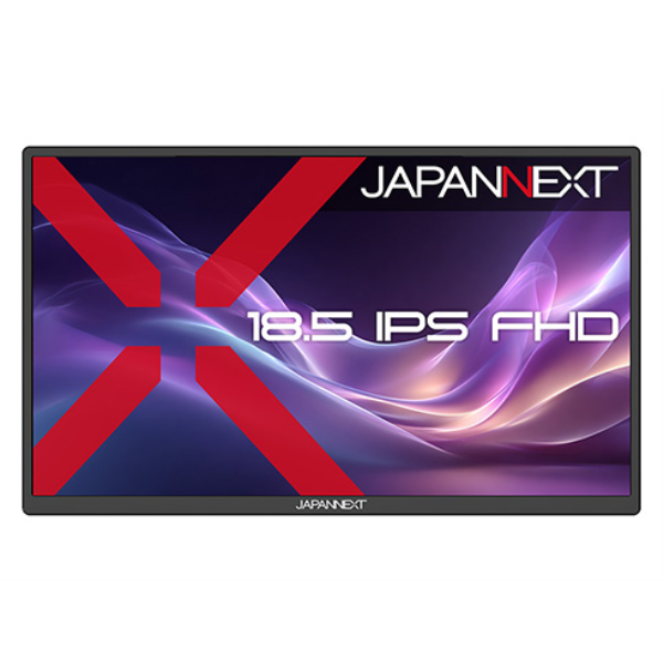 JAPANNEXT 液晶ディスプレイ 18.5型/1920×1080/miniHDMI×1、USB-C×2/ブラック/スピーカー有/2年保証 JN-MD-IPS185F