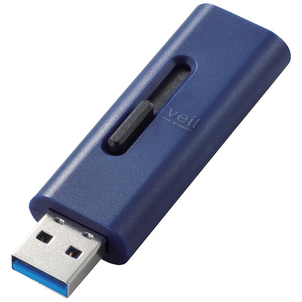 ELECOM USBメモリー/USB3.2(Gen1)対応/スライド式/16GB/ブルー MF-SLU3016GBU | Webショップ SAKURA