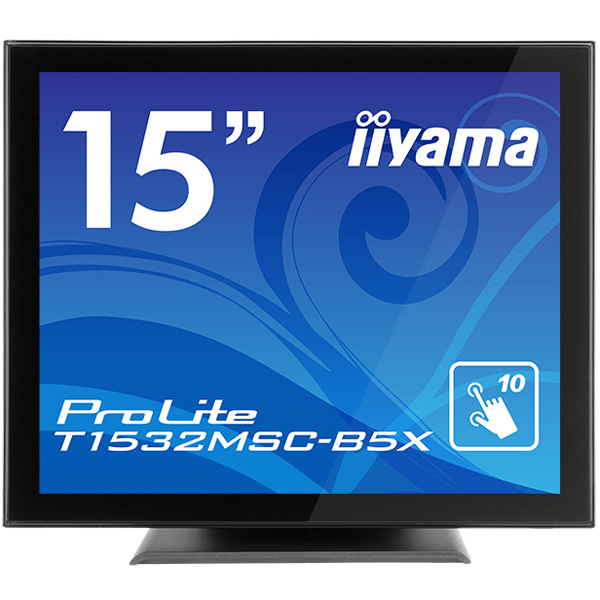 iiyama 15型タッチパネル液晶ディスプレイ ProLite T1532MSC-5（静電容量方式/USB通信/マルチタッチ/防塵防滴) T1532MSC-B5X: