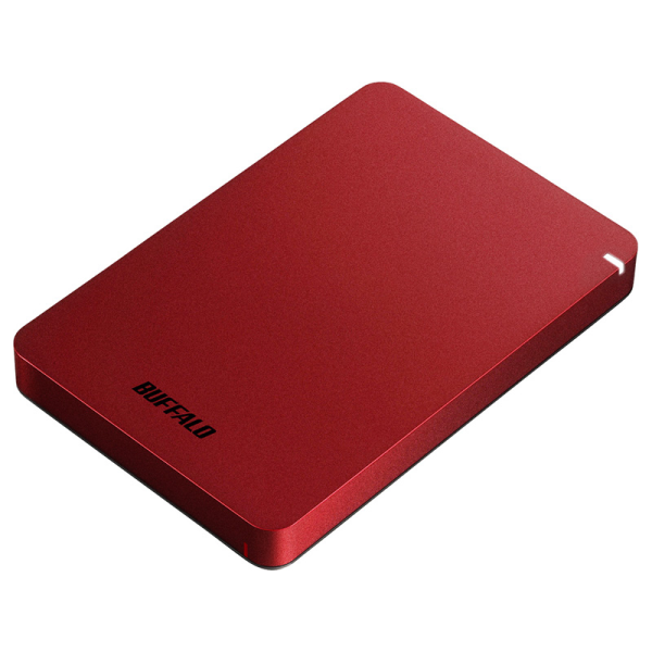 Buffalo USB3.1（Gen.1）対応 耐衝撃ポータブルHDD 1TB レッド HD-PGF1