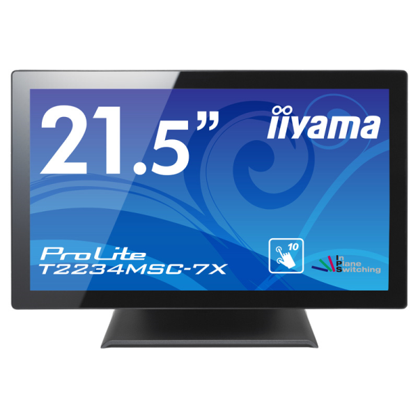 iiyama タッチパネル液晶ディスプレイ 21.5型/1920×1080/D-sub、HDMI、DisplayPort/BK/スピーカー：あり/フルHD T2234MSC-B7X: