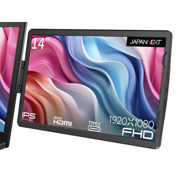 JAPANNEXT 液晶ディスプレイ 14型/1920×1080/miniHDMI×1、USB Type-C×1/黒/1年保証 JN-MDO-IPS140FHD: