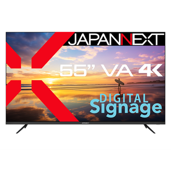 【別途送料有り】 JAPANNEXT 【法人限定】液晶ディスプレイ 55型/3840×2160/HDMI×3、USB×2/黒/スピーカー有/1年保証 JN-V55UHD-U: