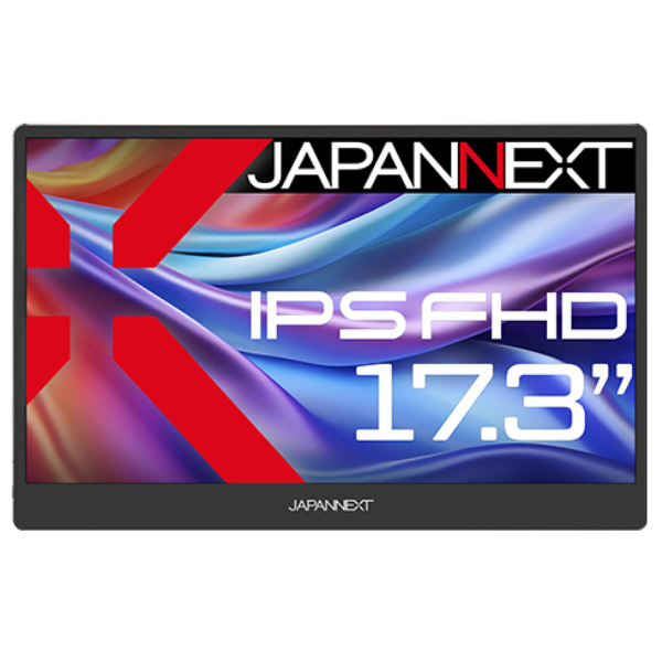 JAPANNEXT 液晶ディスプレイ 17.3型/1920×1080/miniHDMI×1、USB-C×2/ブラック/スピーカー有/1年保証 JN-MD-IPS1730FHDR-N: